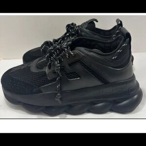 Versace Men's Black Mesh Sneakers